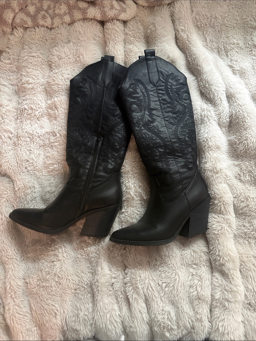 Long Black Cowgirl Boots